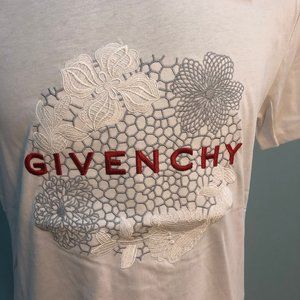 Givenchy Men Chest Embroidery White T-Shirt "XL"
